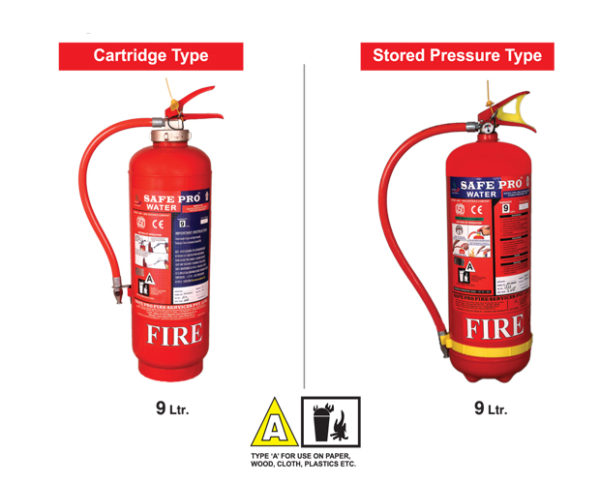 WATER TYPE FIRE EXTINGUISHERS